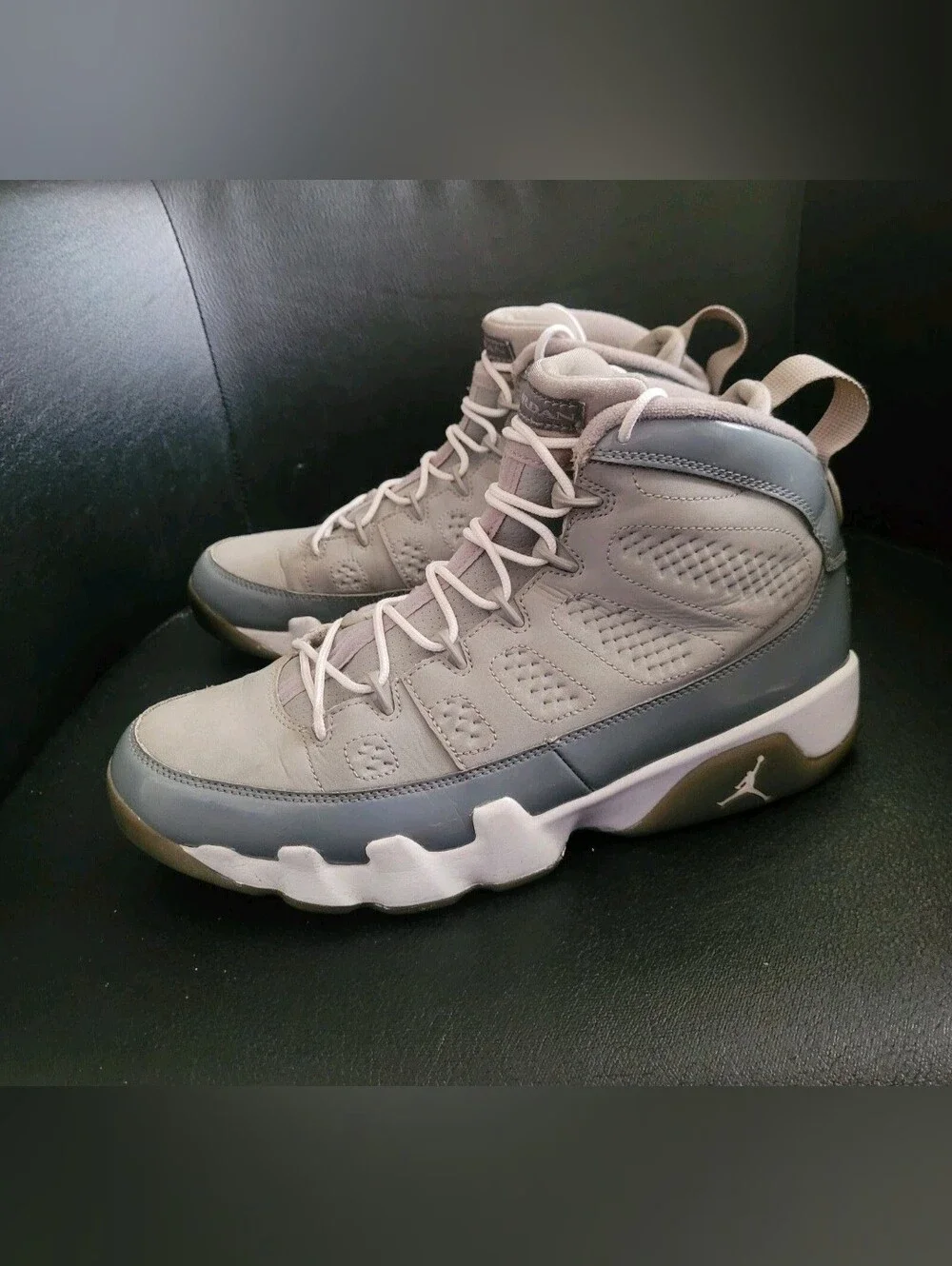 Jordan Retro 9 Cool Grey Men's Size 9.5 Grey Basketball Shoes